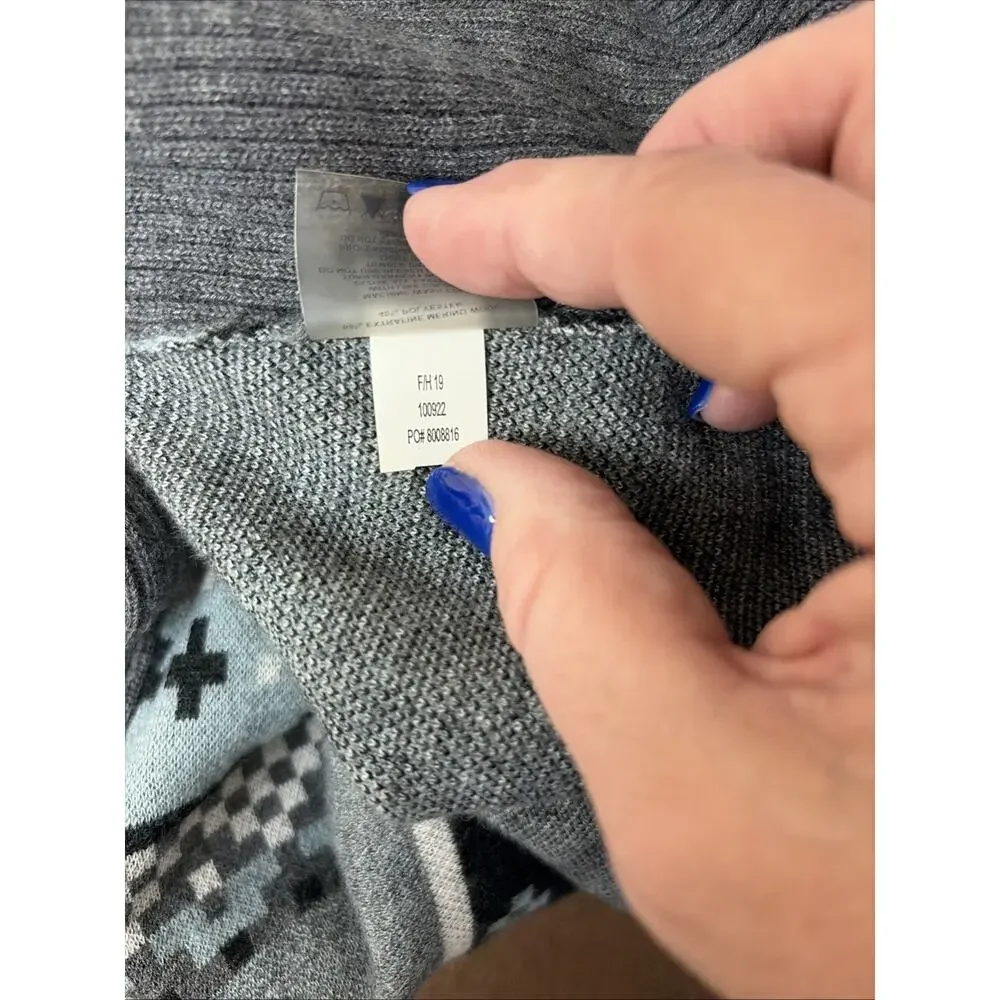 Title Nine Blue Gray Quarter Zip Sweater Small Wool Blend Athletic Pullover - Picture 10 of 11